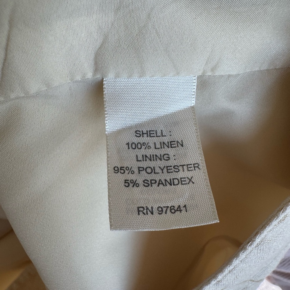 J. Jill Ivory Wide Leg Linen-Blend Pants - Picture 6 of 10